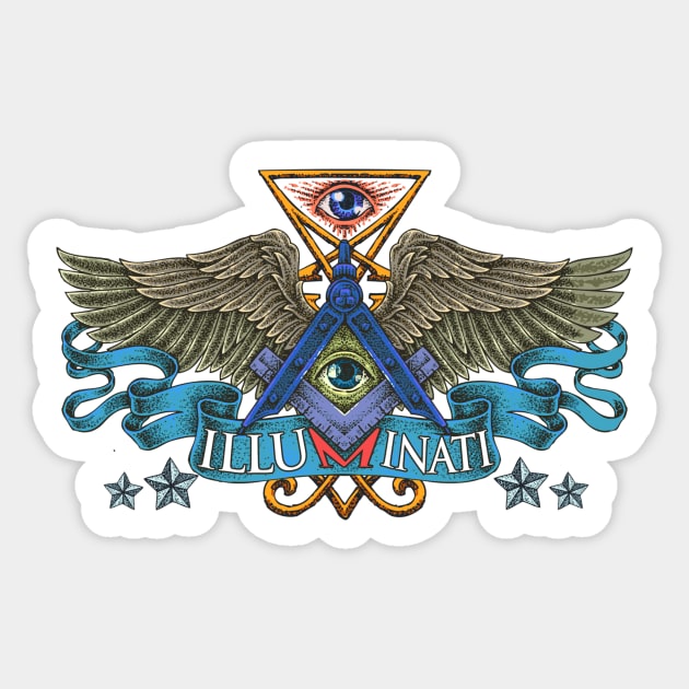 ILLUMINATI Sticker by theanomalius_merch